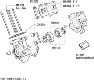 Image de POLINI Motor Kurbelgehäuse (Manif-Reed Valve)