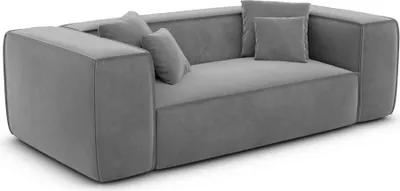 Produktbild von Samtstoff 2-Sitzer Couch Arelia Dunkelgrau