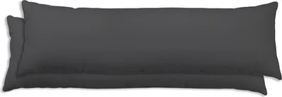 Produktbild von 2er Set Seitenschläferkissen Bezug 40x145 cm anthrazit Uni Kissenbezug Baumwolle