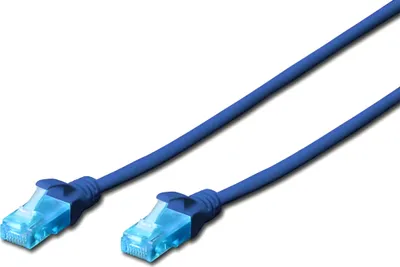 Immagine prodotto di DIGITUS Patchkabel RJ45 U/UTP Cat5e 0.50m blau Polybeutel