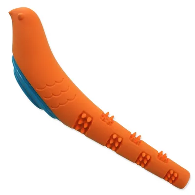 Obrázok produktu pre Hračka DOG FANTASY Pískajúci vták oranžová a modrá 32 cm