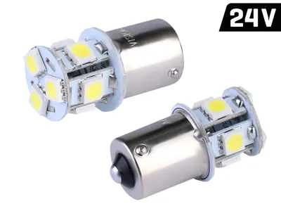 Zdjęcie produktu dla Żarówka VISION P21W BA15s 24V 8x 5050 SMD LED, biała, 2 szt.