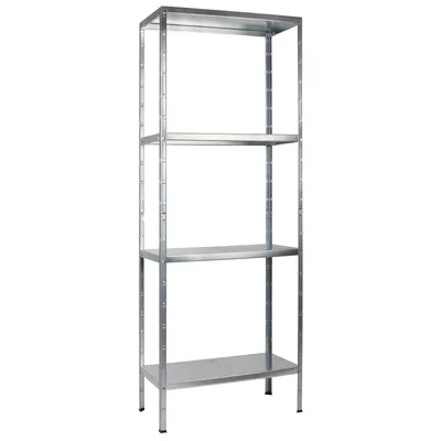 Produktbild von SCHULTE Regalwelt Steckregal mit 4 PowerMAX Fachböden, 65 kg Tragkraft, 180x80x40 cm (HxBxT), verzinkt (Lagerregal, Werkstattregal, Kellerregal