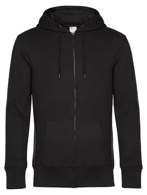 Produktbild von B&C - "King" Hoodie mit durchgehendem Reißverschluss für Herren FK148 (L) (Schwarz)