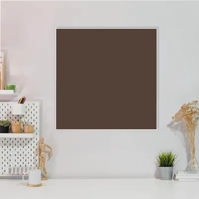 Produktbild von Design Stahlmagnettafel Quadratisch 50x50cm Schokobraun