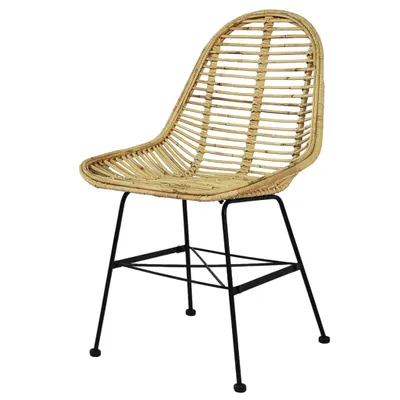 Image de Chaise de salle à manger 6 pcs. Rotin naturel