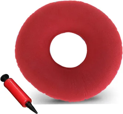 Produktbild von Aufblasbares Donut-Kissen zur Linderung von Steißbeinschmerzen, aufblasbares Sitzkissen 38 cm bei Hämorrhoiden, orthopädisches Hämorrhoidenkissen zur Schmerzlinderung, postpartales und postoperatives Dekubituskissen