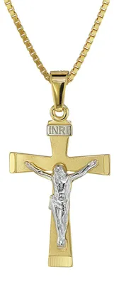 Produktbild von trendor Kruzifix Gold 333/8 Karat mit plattierter Halskette 08566-42