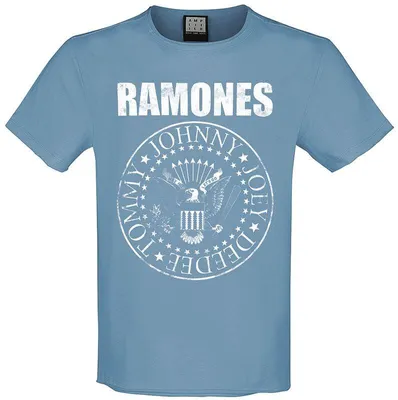 Produktbild von Ramones T-Shirt Herren Classic Seal blau Band-Merch, Bands 100% Baumwolle L