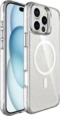 Produktbild von imoshion Klare Glitter Backcover mit MagSafe iPhone 16 Pro - Silber