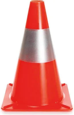 Immagine prodotto di Cono Riflettente Rosso/Argento - 30 Cm