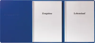 Produktbild von Herlitz Bewerbungsmappe / mit Prägung "Bewerbung" / Farbe: blau
