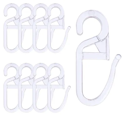 Produktbild von TRANKIELO® - 120 transparente Vorhanghaken - Universelle Clipvorhanghaken - Hochwertiger Kunststoff - 6 mm Öse