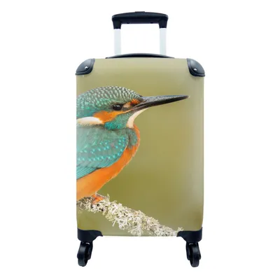 Produktbild von MuchoWow® Koffer Handgepäck Trolley Rollkoffer Kleine Reisekoffer mit 4 Rollen - Eisvogel - Tiere - Vogel - Cabin Size < 55x40x23 cm & 55x40x20 cm - Fotokoffer - Kabinenkoffer - Boardgepäck - Reise-Box - Reisekoffer - Reisegepäck - Koffer mit Bild - Trolley für Kinder