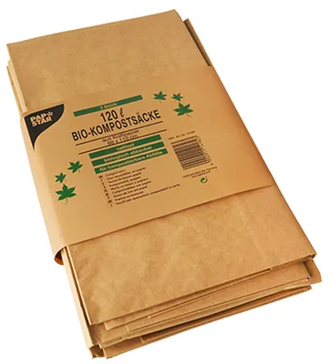 Image de PAPSTAR 14182 PAPSTAR Sacs à compost, marron, 120 litres, 3 pièces