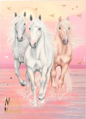 Produktbild von Depesche 12380 Miss Melody Sundown-Briefpapier Set in Einer Mappe, mit Pferde-Motiven und Mustern, inkl. 24 Briefblaettern, Umschlaegen und Stickerbogen, Mehrfarbig