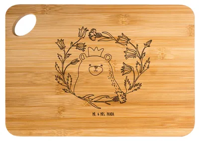 Produktbild von Mr. & Mrs. Panda Holzbrett Bär Königin - Transparent - Geschenk, Frühstücksbrett, Teddy, Küchenbrett, Muttertag, Mama, Ist Die Beste, Lieblingsmensch, Mom, Mutter, Brett