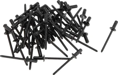 Produktbild von 50 Stück Dome Head Closed Sealing Nieten 4mm Griffdurchmesser 8mm Grifflänge 8mm Flanschdurchmesser Reparaturwerkzeug Sortiment Kit Edelstahl Schwarz