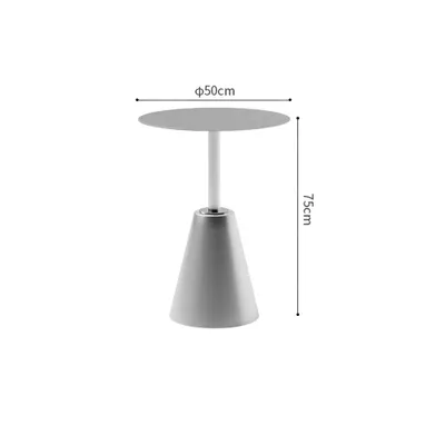 Produktbild von Couchtisch, Kaffeetisch, Gastronomietisch, Esstisch, Bistrotisch, Industrietisch, Runder Tisch aus Edelstahl L50 x H75 cm【CJ-YY50】