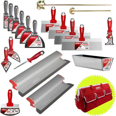 Produktbild von LEVEL5 Set Spachtel Fassadenspachtel Flächenspachtel Trockenbau Profi Set 5-690
