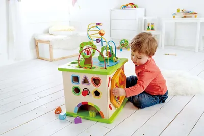 Produktbild von Hape Totally Amazing Motorikwürfel Kleine Tierchen, E1810