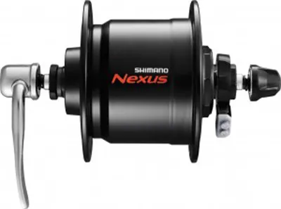 Image de Dynamo de moyeu avant SHIMANO DHC3000 100 mm, 36 trous, SNSP, noir