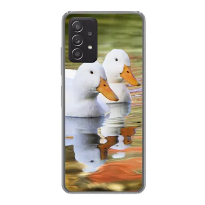 Produktbild von MuchoWow® Handyhülle Schutzhülle Hülle für Samsung Galaxy A53 5G Enten - Wasser - Spiegelung - Familie Silikon Softcase Handy Hülle - Schutzabdeckung