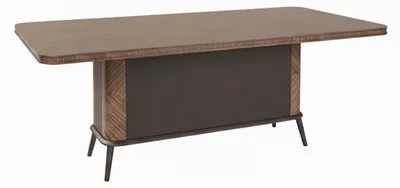 Immagine prodotto di Tavolo da riunione marrone, stile minimalista, design moderno, struttura in legno