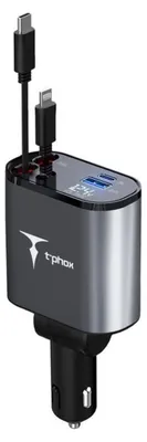 Productafbeelding van Autolader T-PHOX FLEXIT 4-in-1, 86W, grijs