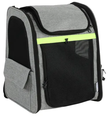Produktbild von Hundebox erweiterbar Transportbox Hund mit 5 Taschen reflektierendem Streifen für Hunde bis 10 kg 33,5x28x42cm Hellgrau