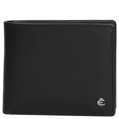 Produktbild von Esquire Leder Geldbörse Harry RFID Wallet Quer with Flap Black schwarz
