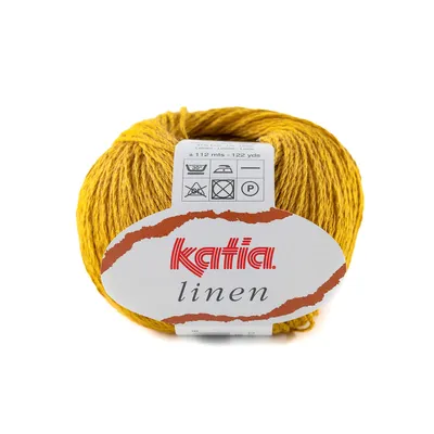 Produktbild von LINEN von Katia - SENFGELB (26) - 50 g / ca. 112 m Wolle
