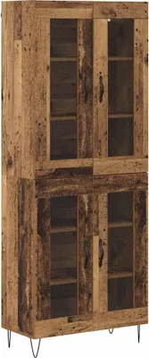 Zdjęcie produktu dla Highboard Stare drewno 69,5 x 34 x 180 cm