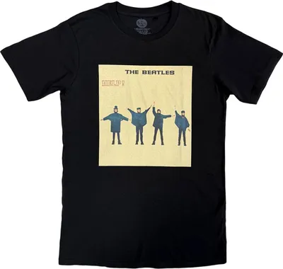 Image de The Beatles - T-shirt « Help  » pour hommes/femmes Unie RO14987 (M) (Noir)