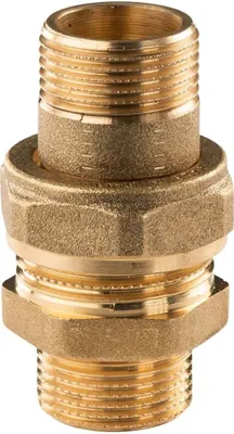 Produktbild von Messing Gewinde-Fitting Verschraubung gerade flachdichtend 3/4'AG - 3/4'AG (DN 20) - schwere Ausführung
