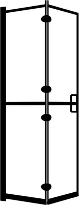 Immagine prodotto di vidaXL Cabina doccia pieghevole ESG nero 100x140 cm