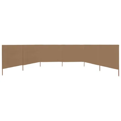 Image de vidaXL Tissu brise-vent 6 pièces 800 x 80 cm Taupe