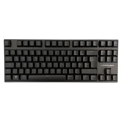 Produktbild von LC-Power Mechanische TKL-Gaming-Tastatur, Verkabelt & Kabellos, USB + RF Wireless + Bluetooth, Mechanischer Switch, QWERTZ, RGB-LED, Schwarz