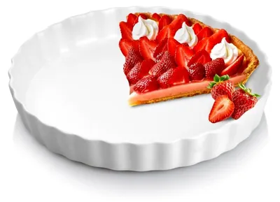 Produktbild von Tarteform Quicheform Kuchenbackform aus Keramik weiß 24,5 cm