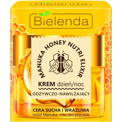 Produktbild von BIELENDA Manuka Honig Nutri Elixier nährende und feuchtigkeitsspendende Tages- und Nachtcreme für trockene und empfindliche Haut 50ml