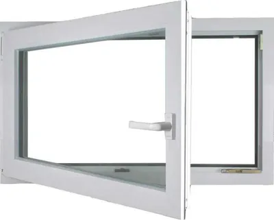 Produktbild von Meeth Kellerfenster 60 x 40 cm DIN links 1 Flügelig Dreh-Kipp weiß