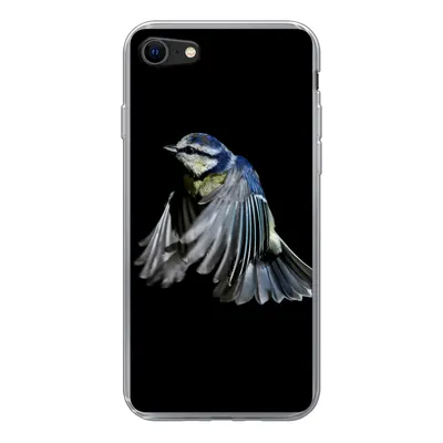Produktbild von MuchoWow® Handyhülle Schutzhülle Hülle für iPhone SE 2020 Vögel - Federn - Schwarz Silikon Softcase Handy Hülle - Kartenbesitzer