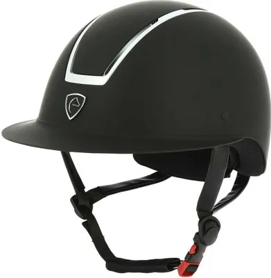 Produktbild von Ekkia EQUITHÈME Reithelm Glint Mat schwarz silver, Größe:52-54
