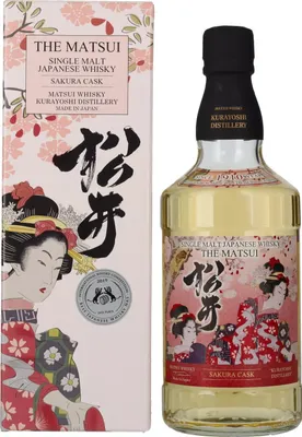 Produktbild von Matsui Whisky THE MATSUI Single Malt Japanese Whisky SAKURA CASK 48% Vol. 0,7l in Geschenkbox