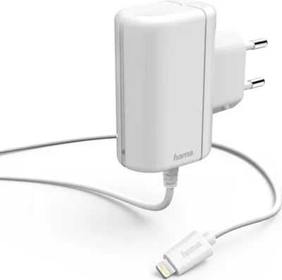 Produktbild von Hama Ladegerät, Lightning, 1 A, Weiß