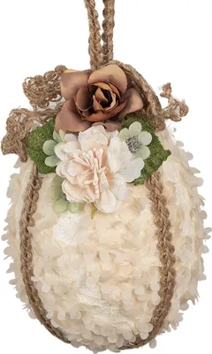 Produktbild von Clayre & Eef Oster-Anhänger Ei Ø 11x17 cm Beige Textil