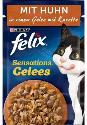 Productafbeelding van FELIX Sensations in Jelly, met kip en wortel, 26 x 85g