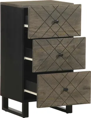 Immagine prodotto di Credenza Nera 40x33x75 cm in Legno Massello di Mango