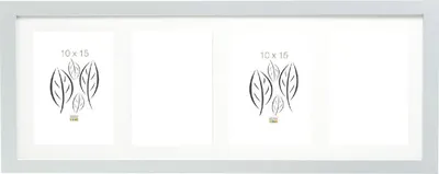 Produktbild von Deknudt S66KD1 Fotorahmen Silber Passepartout 4 Fotos 10x15 cm