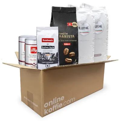 Produktbild von Italienisches Espresso Probierpaket 4kg Kaffeebohnen – Grande Edition mit 3 x 1kg Premium Espresso, mild bis kräftig, ideal für Vollautomaten und Büro